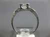 ESTATE 1.36CT DIAMOND & AAA SAPPHIRE PLATINUM 3D FISHTAIL ENGAGEMENT RING #23882