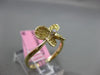 ESTATE .19CT WHITE & FANCY YELLOW DIAMOND 18KT 2 TONE GOLD 3D BUTTERFLY FUN RING