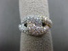 ESTATE WIDE 1.78CT DIAMOND 14K WHITE & ROSE GOLD 3D LOVE KNOT INFINITY LOVE RING