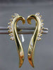 ESTATE .32CT DIAMOND 14KT YELLOW GOLD 3D CLASSIC SEA HORSE STUD EARRINGS #16772