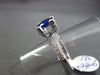 ESTATE WIDE 2.08CT DIAMOND & AAA SAPPHIRE 18K WHITE GOLD ENGAGEMENT RING AMAZING