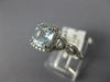 1.40CT DIAMOND & AAA AQUAMARINE 14KT WHITE GOLD HALO CUSHION CUT ENGAGEMENT RING