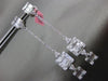 ESTATE 2.06CT DIAMOND 18KT WHITE GOLD CLUSTER SQUARE HANGING CHANDELIER EARRINGS