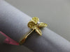 ESTATE .19CT WHITE & FANCY YELLOW DIAMOND 18KT 2 TONE GOLD 3D BUTTERFLY FUN RING