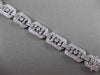 ESTATE WIDE 1.40CT DIAMOND 14KT WHITE GOLD 3D FILIGREE MILGRAIN TENNIS BRACELET