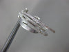 ESTATE LARGE .79CT DIAMOND 14KT WHITE GOLD 3D MULTI ROW CLIP ON HANGING EARRINGS