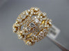 ESTATE LARGE 2.23CT DIAMOND 14KT YELLOW GOLD 3D MULTI ROW INFINITY FUN LOVE RING