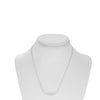 ESTATE .21CT ROUND DIAMOND 14KT WHITE GOLD 3D CLASSIC PAVE LEAF NECKLACE