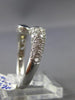 ESTATE 1.72CT DIAMOND & AAA OVAL SAPPHIRE 18KT WHITE GOLD CRISS CROSS LOVE RING