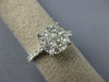 ESTATE LARGE .96CT DIAMOND 14K WHITE GOLD SOLITAIRE CLUSTER HALO ENGAGEMENT RING