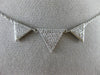 ESTATE .59CT DIAMOND 18KT WHITE GOLD 3D TRIANGULAR PAVE JOURNEY LOVE NECKLACE
