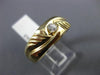 ESTATE .12CT DIAMOND 14K YELLOW GOLD SOLITAIRE MULTI WAVE MENS GYPSY RING #11663