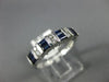 ESTATE .79CT DIAMOND & AAA BAGUETTE SAPPHIRE 14KT WHITE GOLD 3D ANNIVERSARY RING