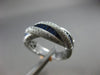 ESTATE 1.61CT DIAMOND & SAPPHIRE 14KT WHITE GOLD CRISS CROSS SEMI ETERNITY RING