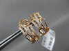 ESTATE .18CT ROUND DIAMOND 14KT ROSE GOLD 3D CLASSIC BAMBOO CLIP ON EARRINGS