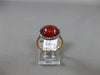 ANTIQUE .38CT DIAMOND SAPPHIRE & RED AGATE 14K ROSE GOLD 3D DOUBLE HALO FUN RING