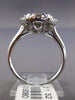 ESTATE LARGE 1.32CT DIAMOND 14K WHITE GOLD 3D HALO FILIGREE CLUSTER PROMISE RING