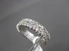 ESTATE 2.07CT ROUND DIAMOND 14KT WHITE GOLD ROUND THREE ROW ETERNITY FUN RING