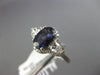 ESTATE 2.21CT DIAMOND & AAA ALEXANDRITE 18KT WHITE GOLD 3D OVAL ENGAGEMENT RING