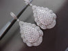 ANTIQUE MASSIVE 6.92CT DIAMOND 18KT WHITE GOLD 3D FILIGREE HANGING EARRINGS