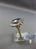 ESTATE 4.25CT DIAMOND & TANZANITE 14KT WHITE & YELLOW GOLD OVAL ENGAGEMENT RING
