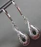 ESTATE .25CT DIAMOND 14KT WHITE GOLD 3D INFINITY LOVE KNOT LEVERBACK EARRINGS