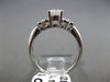ESTATE .65CT DIAMOND 14KT WHITE GOLD 3D CLASSIC FLOWER ENGAGEMENT RING #21263