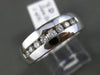 ESTATE WIDE .33CT DIAMOND 14KT WHITE GOLD 3D CHANNEL WEDDING ANNIVERSARY RING