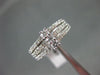 ESTATE WIDE 1.02CT DIAMOND 14KT WHITE GOLD 3 ROW PAST PRESENT FUTURE RING #18763