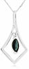 .47CT DIAMOND & AAA SAPPHIRE 14KT WHITE GOLD 3D ROUND & MARQUISE SQUARE PENDANT