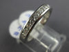 ESTATE .65CT DIAMOND PLATINUM 3D CLASSIC CHANNEL SEMI ETERNITY ANNIVERSARY RING