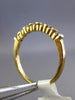ESTATE .21CT DIAMOND 14K YELLOW GOLD 3D 7 STONE CHANNEL WEDDING ANNIVERSARY RING