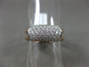 ESTATE WIDE .54CT DIAMOND 18KT 2 TONE GOLD CLASSIC PAVE WEDDING ANNIVERSARY RING