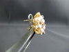 ESTATE LARGE .62CT CHOCOLATE FANCY DIAMOND & PEARL 18KT TWO TONE GOLD EARRINGS