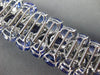 ESTATE EXTRA LARGE 113.88CT DIAMOND & AAA TANZANITE 18KT WHITE GOLD 3D BRACELET