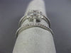 ESTATE WIDE .69CT ROUND & BAGUETTE DIAMOND 18K WHITE GOLD SQUARE DOUBLE ROW RING