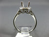ESTATE .19CT DIAMOND 14KT WHITE GOLD 3D HALO FILIGREE SEMI MOUNT ENGAGEMENT RING