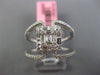 ESTATE WIDE 1.05CT ROUND & BAGUETTE DIAMOND 18KT WHITE GOLD SQUARE PROMISE RING