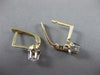 ANTIQUE .60CT DIAMOND 14K WHITE & YELLOW GOLD 3D SOLITAIRE LEVERBACK EARRINGS