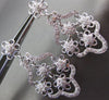 ESTATE LARGE 1.26CT DIAMOND 18K WHITE GOLD FILIGREE FLOWER STAR HANGING EARRINGS