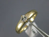 ESTATE .20CT DIAMOND 14K YELLOW GOLD 3D SOLITAIRE PROMISE ENGAGEMENT RING #19059