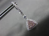 ESTATE .83CT WHITE & PINK DIAMOND 14KT WHITE & ROSE GOLD TRILLION HALO EARRINGS