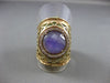 ANTIQUE 2.42CT DIAMOND & AMETHYST 18KT YELLOW GOLD 3D FILIGREE HANDCRAFTED RING