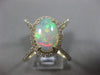 2.49CT DIAMOND & AAA AUSTRALIAN OPAL 14KT YELLOW GOLD FILIGREE CRISS CROSS RING