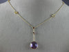 ESTATE 6.0CT AAA MULTI GEM 14KT YELLOW GOLD 3D BY THE YARD LARIAT FUN NECKLACE