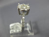 ESTATE LARGE .96CT DIAMOND 14K WHITE GOLD SOLITAIRE CLUSTER HALO ENGAGEMENT RING