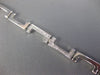 ESTATE LONG .52CT ROUND DIAMOND 14KT WHITE GOLD 3D SEMI SQUARE LINK BRACELET