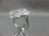 ESTATE .63CT DIAMOND 14KT WHITE GOLD HANDCRAFTED 3D 4-LEAF CLOVER RING F/G VSSI