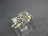 ESTATE LARGE .96CT DIAMOND 14K WHITE GOLD SOLITAIRE CLUSTER HALO ENGAGEMENT RING