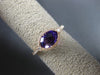 ESTATE 1.28CT DIAMOND & AAA AMETHYST 14KT ROSE GOLD SEMI ETERNITY FILIGREE RING
